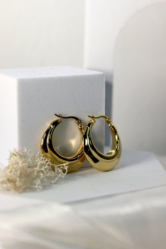 Demure Hoops | Stainless Steel - ByAmiFashionByAmiFashion1